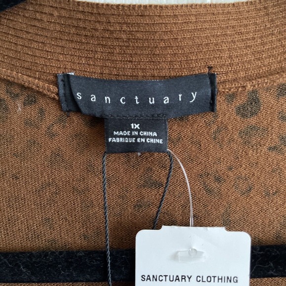 Sanctuary Women's Animal Print Open Front Cardigan NWT - Picture 6 of 7